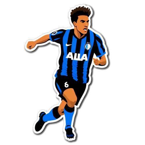 Atalanta Voetbal Sticker