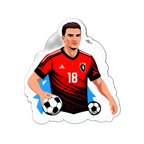 Δημιουργία πορτρέτου αλβανού ποδοσφαιριστή