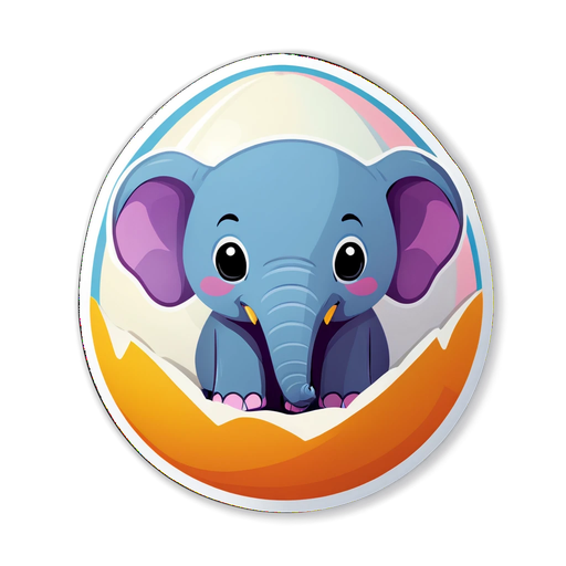 Meet the Cutest Baby Elephant You'll Ever Feel: A Heartwarming Sticker Surprise!