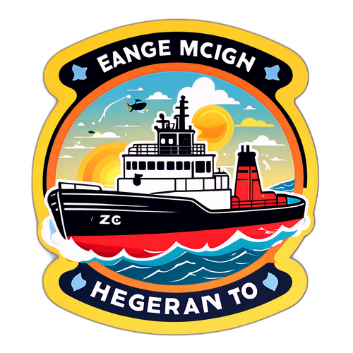 氢动力拖船主题贴纸