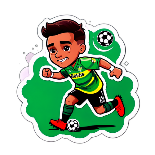 สติกเกอร์การ์ตูน Betis ยิงประตู