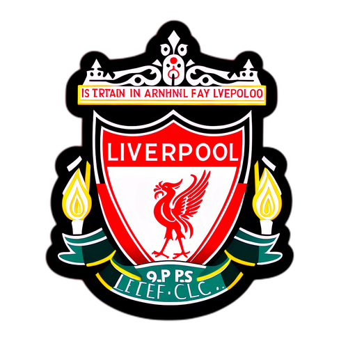 מדבקת סמל ליברפול בעיצוב מבריק