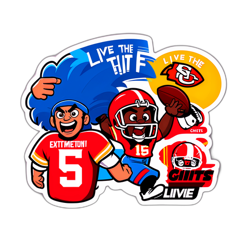 Adesivo do jogo Giants vs Chiefs