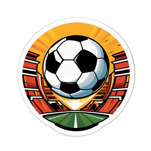 Intense Soccer Moment Sticker