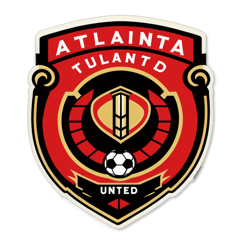 Стикер с логотипом Atlanta United в ретро-стиле