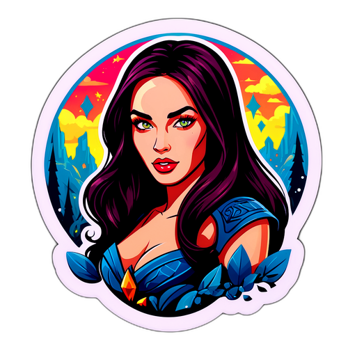 Nálepka fantasy postavy