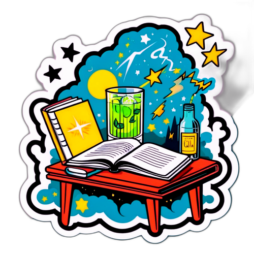 En stiliserad illustration av en mysig scen