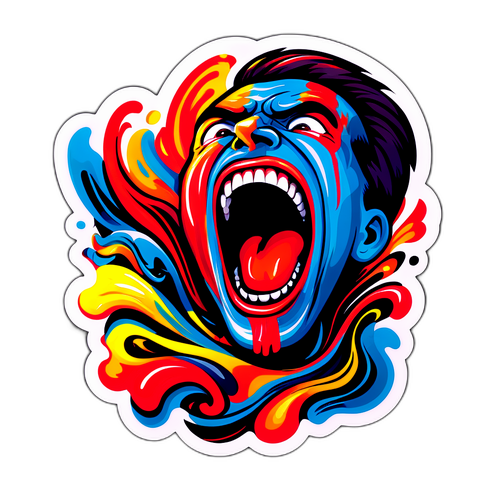 Dramatisk Scream Sticker