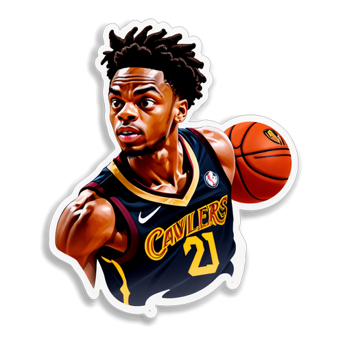 Darius Garland na may Determinado na Ekspresyon