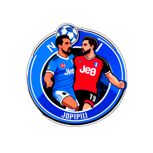 Napoli vs Juventus Rivalitet Sticker