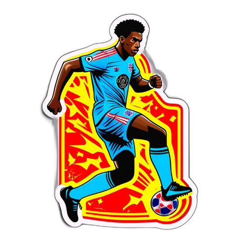 Edgy fotballer klistremerke for 'The Times'
