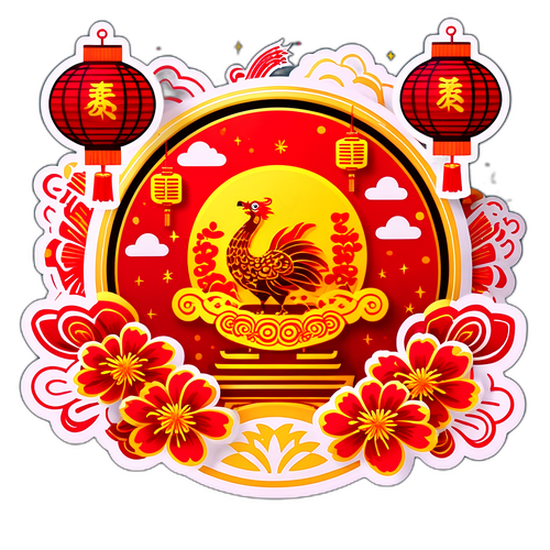 Kibandiko cha Kusherehekea Mwaka Mpya wa Kichina 2026