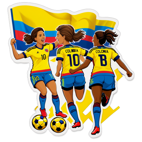 ¡Impactante! La Celebración que Unió a Colombia: Un Stickers de Fútbol Femenino que No Te Puedes Perder