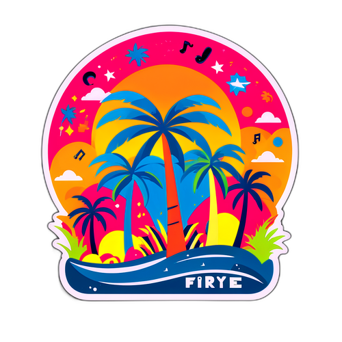 Retro Fyre Festival Sticker