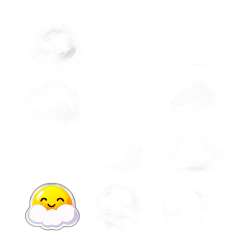 귀여운 날씨 아이콘 스티커