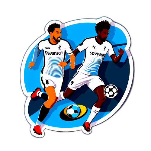 Dynamická nálepka pro zápas Swansea a Man City