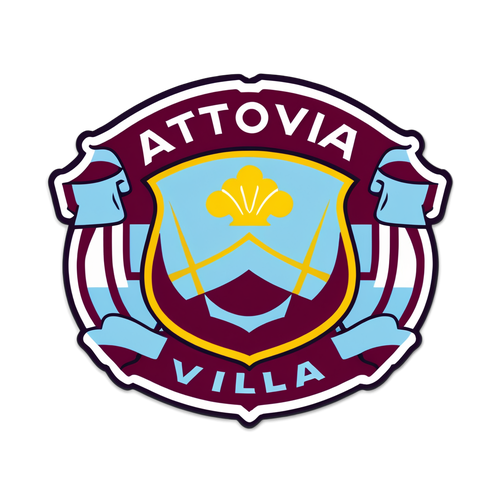 Наклейка з логотипом Aston Villa