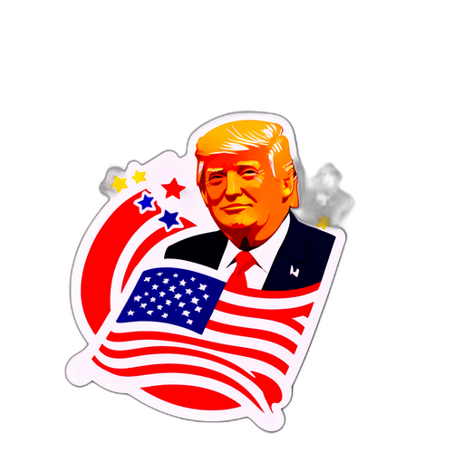 Minimalist Trump-prisidentens klistermärke