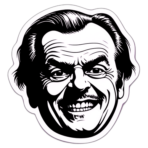 Rappresentazione artistica di una scena classica di film con un tocco surreale