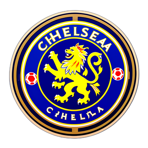 Стикер з вінтажною емблемою Челсі
