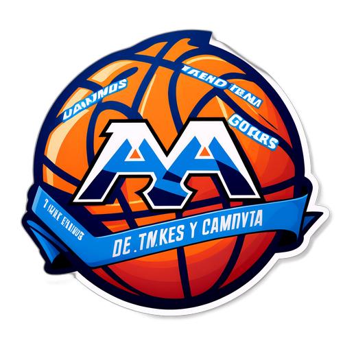 Темы НБА: графический слоган на паркете