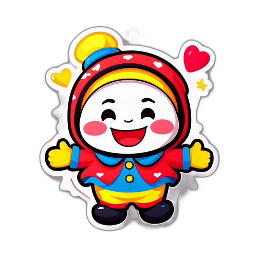 バレンタインデーの喜びキャラクター