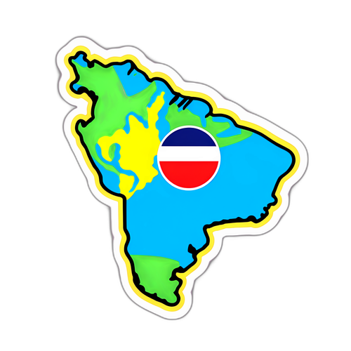 Mapa de Chile con elementos culturales y deportivos