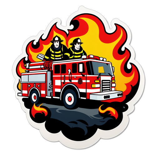 Autocollant des Pompiers Héroïques