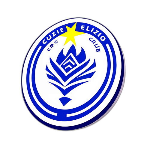 Retro-Inspired Cruzeiro Football Club Sticker