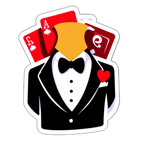 Kasinon tyylinen frakki pelikorteilla