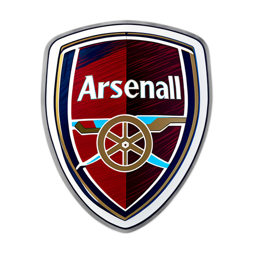 สติ๊กเกอร์โลโก้ Arsenal พร้อมข้อความเชียร์ทีม