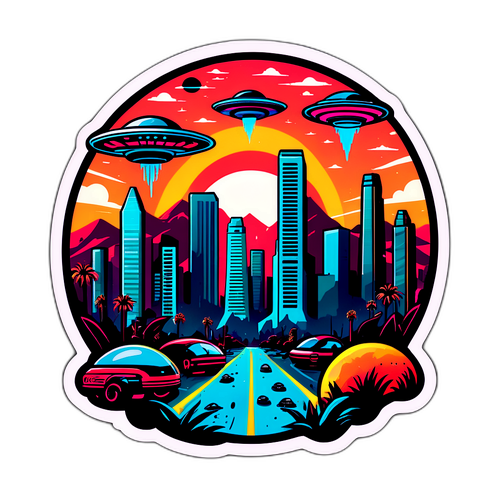 Distopik Los Angeles Manzarası