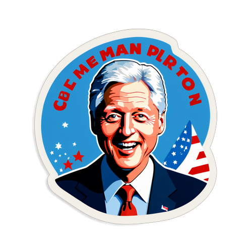 Folkets Præsident: Bill Clinton i Vintage Stil med Uforglemmelige Citater!