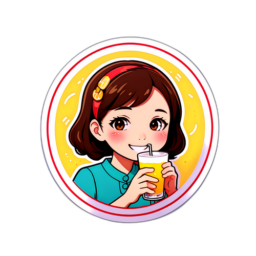 カフェで飲み物を楽しむ鈴山いな