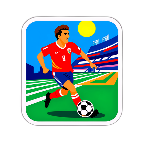Adesivo com o placar de um jogo icônico de futebol