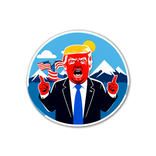 Trump en Groenland Humor Sticker