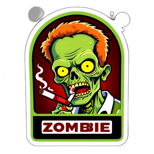 ゾンビタバコ警告ステッカー