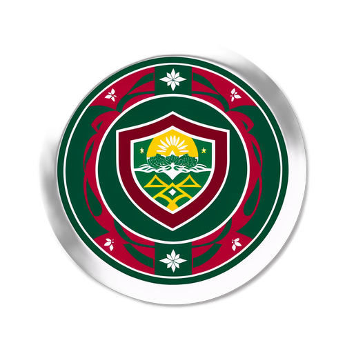 Autocollant avec le logo de Fluminense et des motifs brésiliens