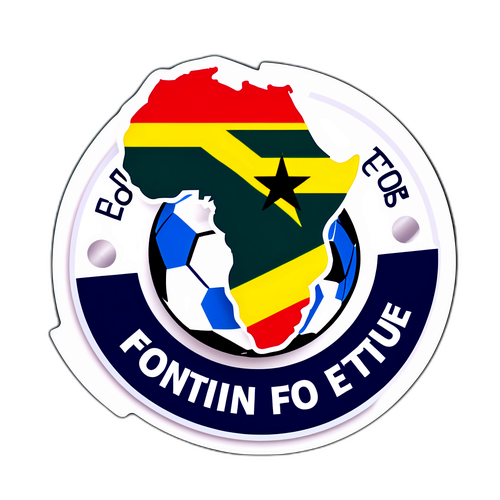 Sticker met de continentale vlag van Afrika voor AFCON 2025