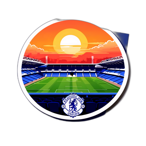 굿션 파크의 석양 배경 스티커