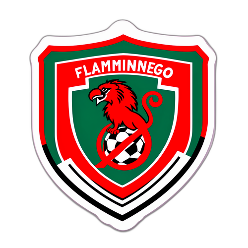 Наклейка с символами футбольных команд Флуминенсе и Фламенго