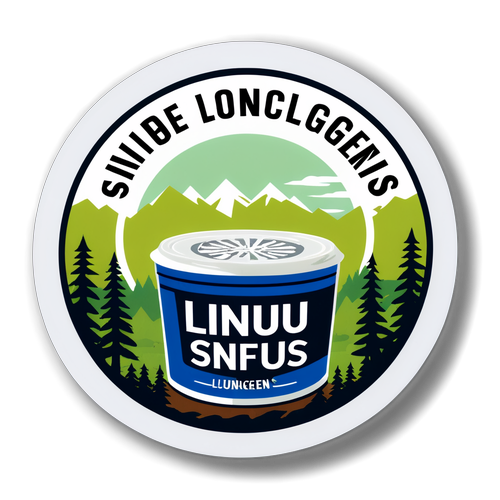 Sticker för Lundgren's Snus med naturbakgrund och återkallningsvarning