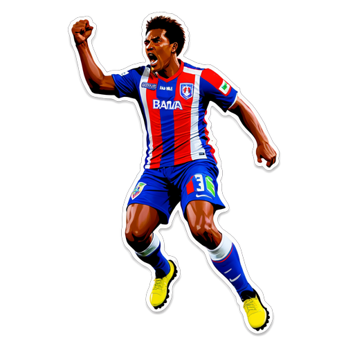Stiker Pertandingan Antara Bahia dan Nacional