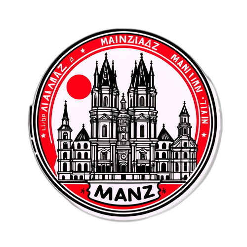 Unik Mainz-sticker med landemerke