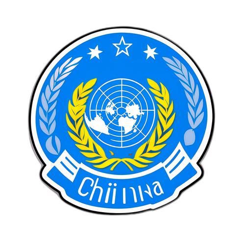 感谢中国全额支付联合国会费的贴纸