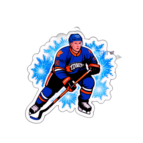 Hockey Player Action Sticker