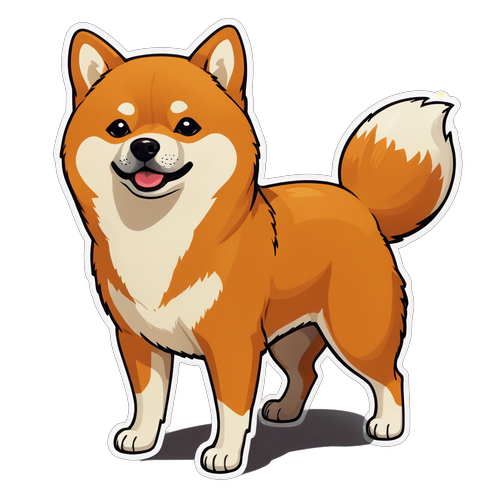 Cute Shiba Inu Standing Sticker