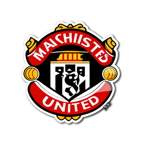 Stiker Logo Man Utd Minimalis