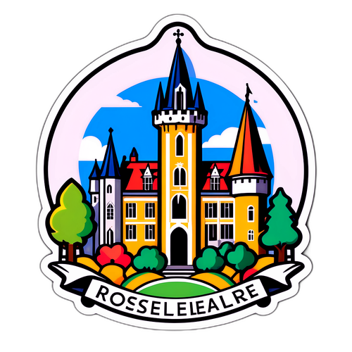 Sticker van het stadslogo van Roeselare