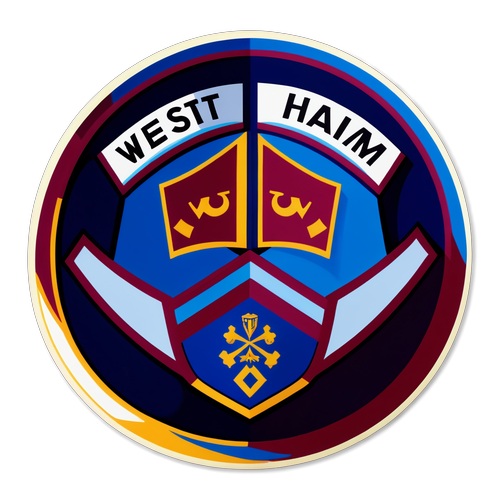 Logo Pertandingan Yang Menggugah Semangat! Grafik Stylish West Ham dan Everton Bersatu di Tengah Bola Sepak!